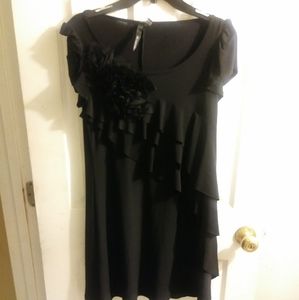 Black floor dress